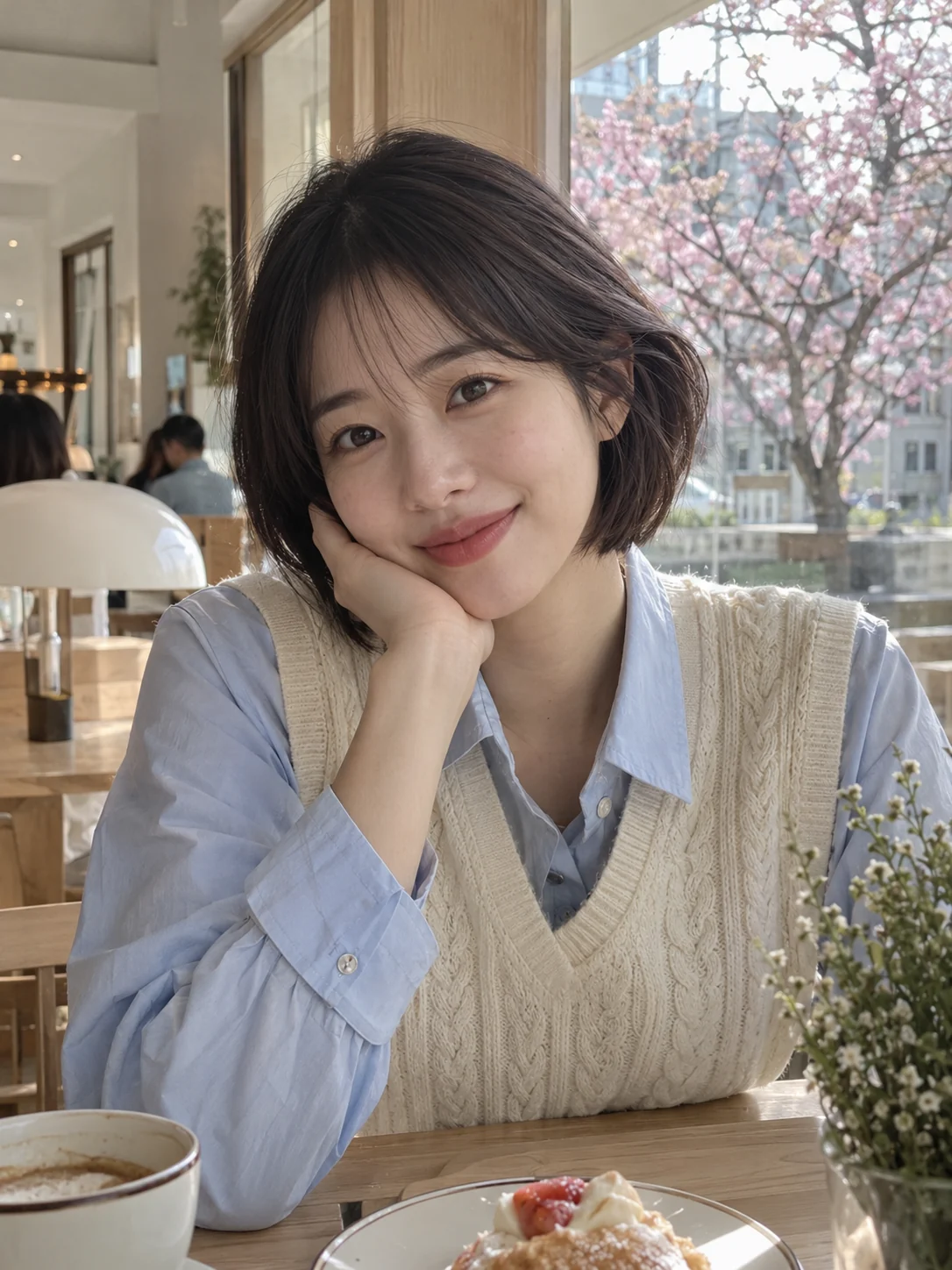 Seoul cafe portrait for Korean booth frames
